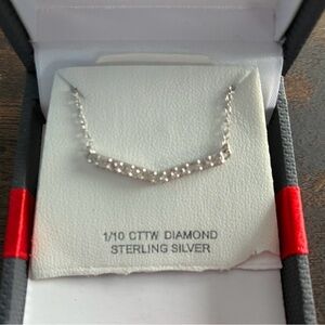Sterling Silver Diamond Necklace